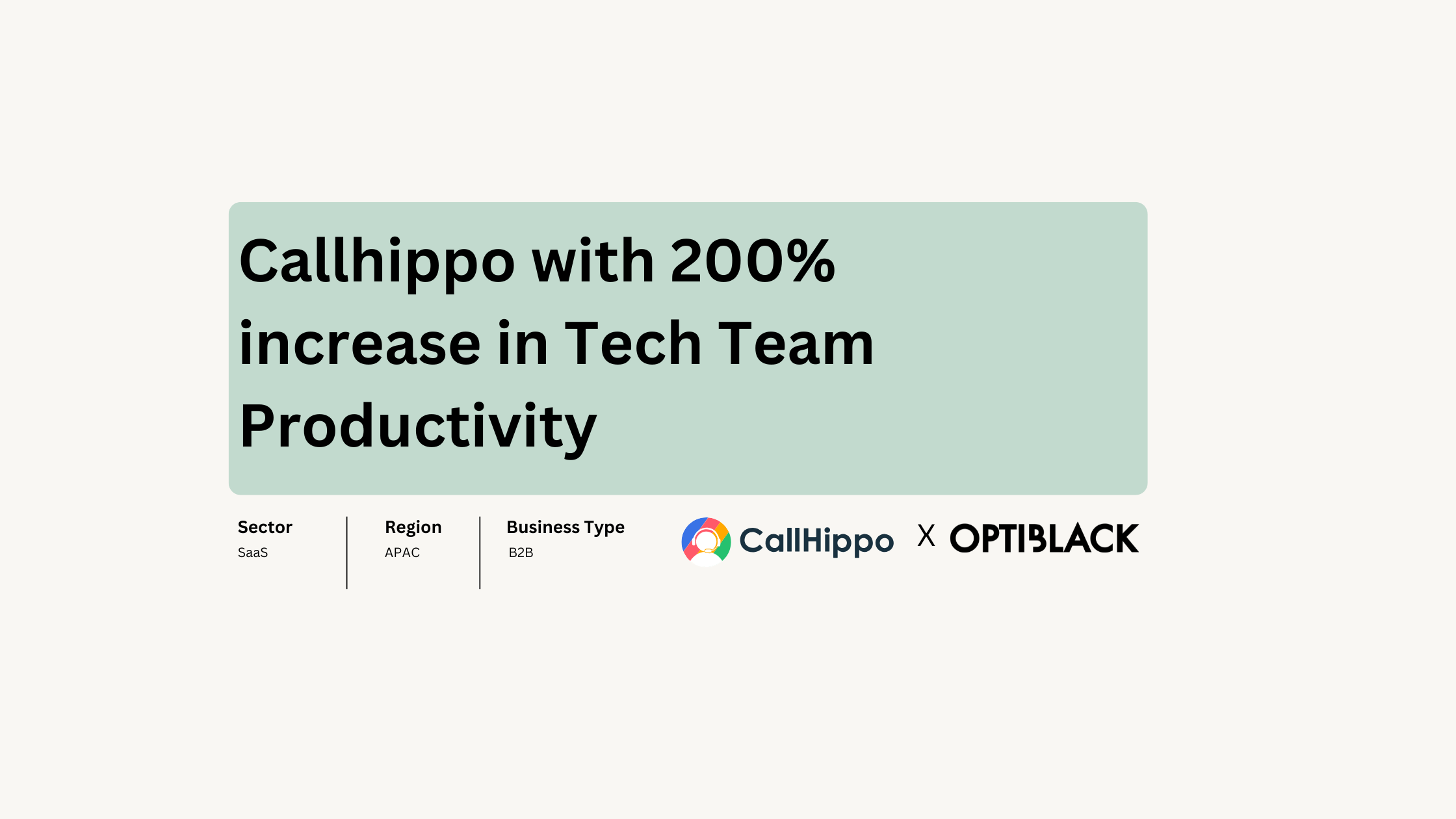 Callhippo upgrading SaaS uptime with Optiblack