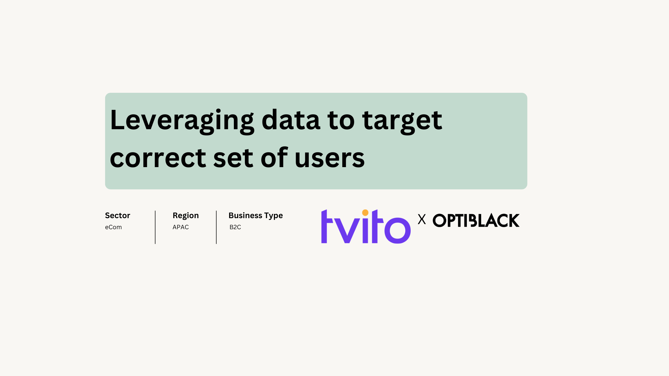Tvito working with Optiblack & Mixpanel