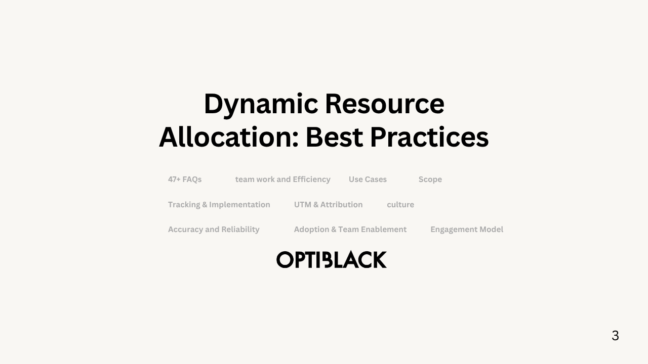 Dynamic Resource Allocation: Best Practices