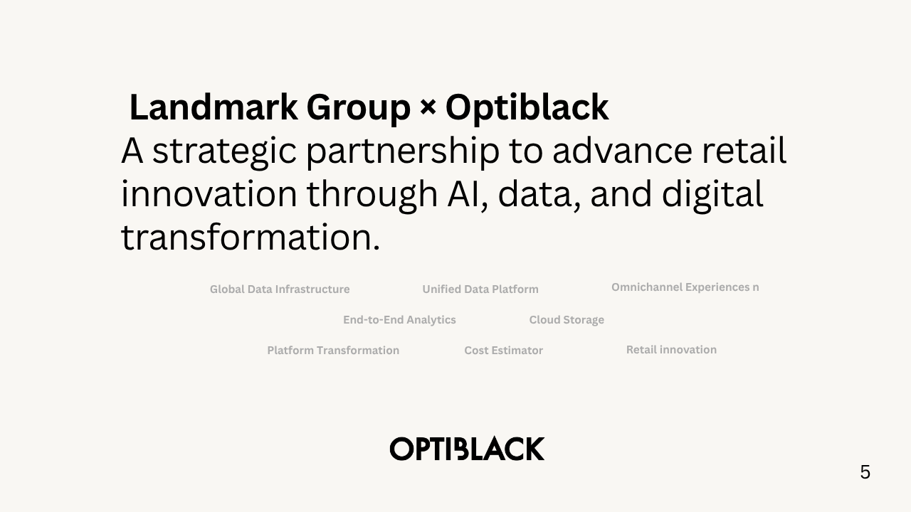 Landmark Group Partners with Optiblack to Drive Digital Transformation Across Retail Operations
