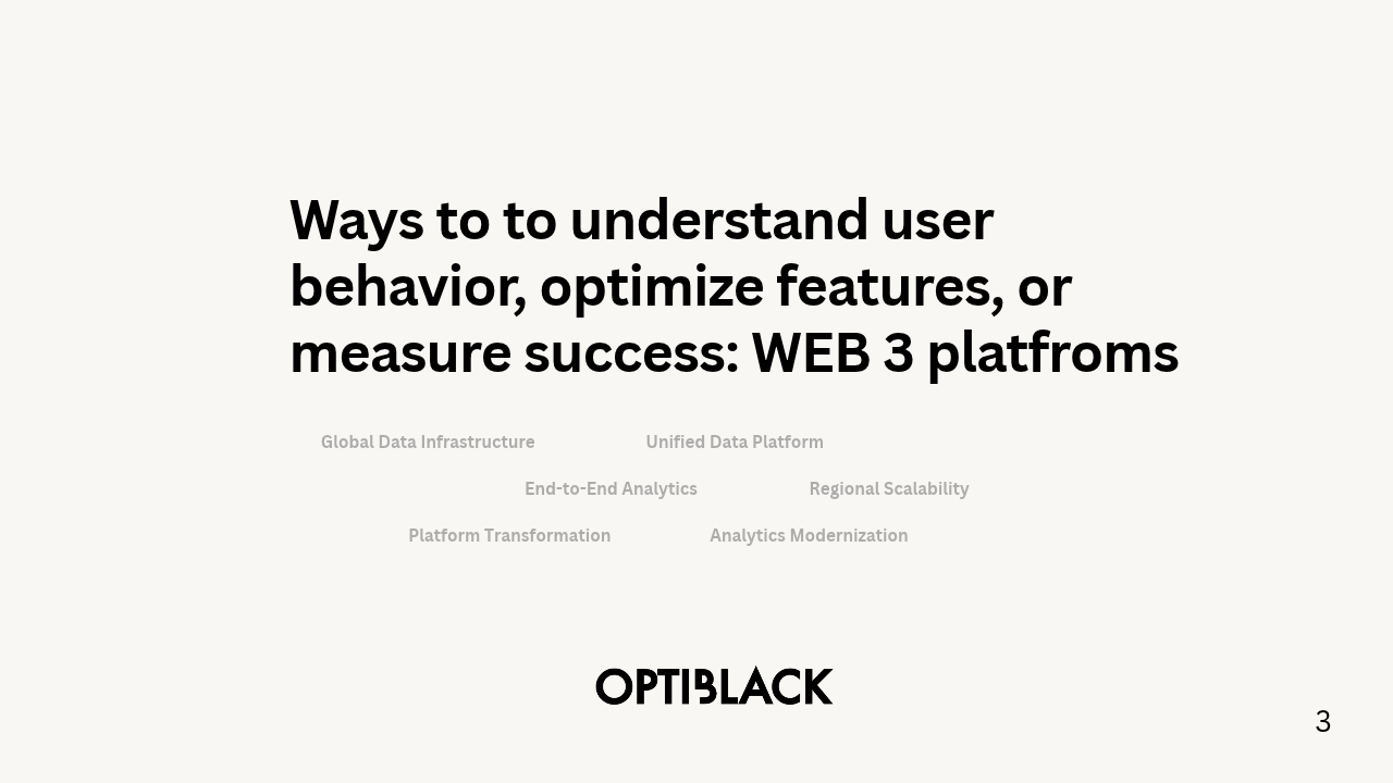 how web3 can use product analytics