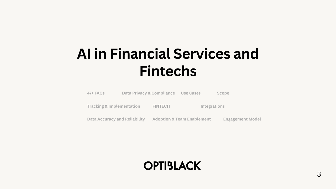 AI in Financial Services and Fintechs