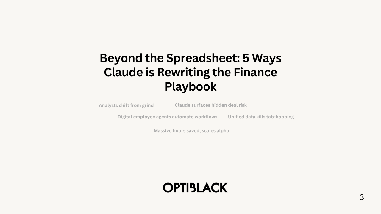 Beyond the Spreadsheet: 5 Ways Claude is Rewriting the Finance Playbook